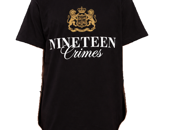 Nineteen Crimes Crest Tee · Black