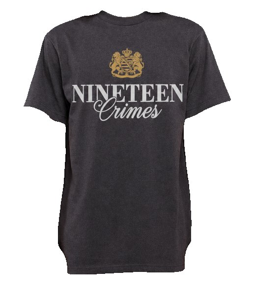 Nineteen Crimes Crest Tee · Charcoal
