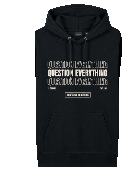 Question Everything Hoodie · Black