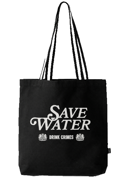 Save Water Tote · Black