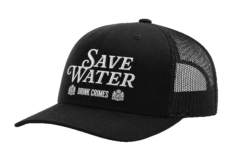 Save Water Trucker Hat · Black